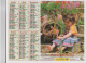 CALENDRIER ANNEE 1999, COMPLET, ENFANTS,  POUSSINS, PANIER D OEUFS, PETITE FILLE ET LAPIN   REF 13768 - Tamaño Grande : 1991-00