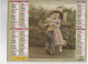 CALENDRIER ANNEE 2001, COMPLET, PETIT COUPLE D AMOUREUX, PETITE FILLE PROMENANT SON CHIEN   REF 13770 - Grossformat : 2001-...