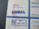 GB Jersey Channel Islands 1981 2x Registered Letter Postage And Registration Mit Marken Airmail Nach New York USA - Jersey