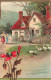 ARTS - Tableau - Ferme Et Paysage - Oies - Carte Postale Ancienne - Peintures & Tableaux