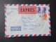 Frankreich 1984 Par Avion Expres Cannes - Kassel / Stempel Frankfurt Am Main Flughafen / Umschlag Inter Continental - Brieven En Documenten