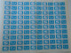 ZA484.16 ROMANIA   Sheet With   100 Stamps 5b  PORTO  Postage Due - Cancel Bucuresti    1974 - Autres & Non Classés