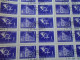 ZA484.17  ROMANIA   Sheet With   100 Stamps 1 Leu  PORTO  Postage Due - Cancel Bucuresti    1973 - Autres & Non Classés