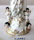 C298 Ancienne Vierge Priant - Chérubin - Porcelaine XIX - Polychromie Paris - Religious Art