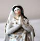 Delcampe - C298 Ancienne Vierge Priant - Chérubin - Porcelaine XIX - Polychromie Paris - Religious Art