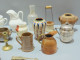 Delcampe - -LOT OBJETS MINIATURES CERAMIQUE PORCELAINE BOIS VERRE GRES LAITON M. Argenté      E - Autres & Non Classés