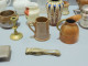 Delcampe - -LOT OBJETS MINIATURES CERAMIQUE PORCELAINE BOIS VERRE GRES LAITON M. Argenté      E - Altri & Non Classificati