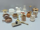 Delcampe - -LOT OBJETS MINIATURES CERAMIQUE PORCELAINE BOIS VERRE GRES LAITON M. Argenté      E - Autres & Non Classés