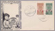 World Refugee Year, Refugees, Uprooted Tree, Child, Globe, RED OVERPRINT Lebanon FDC 1960 - Vluchtelingen