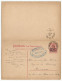 Belgique Belgie Allemagne Entier Postal Double Avec Réponse Censure 1915 Occupation Allemande Arlon - German Occupation