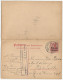 Belgique Belgie Allemagne Entier Postal Double Avec Réponse Censure 1915 Occupation Allemande Neufchateau - Occupazione Tedesca
