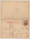 Belgique Belgie Allemagne Entier Postal Double Avec Réponse Censure 1915 Occupation Allemande Neufchateau - German Occupation