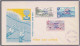 World Refugee Year, Refugees, Uprooted Tree, Hand, BLUE And RED OVERPRINT Herm Island FDC 1960 - Flüchtlinge