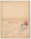 Belgique Belgie Allemagne Entier Postal Double Avec Réponse Censure 1915 Mons Rotterdam - Deutsche Besatzung