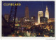 CLEVELAND, Ohio - Bright City Lights Illuminate The Nighttime Skyline Of This All-American City, Mischfrankatur, - Cleveland