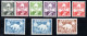 2291 DENMARK, GREENLAND 1938-1946 KING, POLAR BEAR # 1-9 MNH, LIGHT GUM COLOUR BLEMISH - Unused Stamps