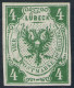 Lübeck Nr. 5 - 4 Shilling Grün - Ungebraucht O. G. - Pracht - Luebeck