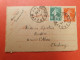 Entier Postal Semeuse + Complément Semeuse De Valognes Pour Cherbourg En 1927  - Ref  2977 - Kartenbriefe