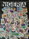 VRAC NIGERIA ,27 G SUR FRAGMENTS, MODERNES, GRANDS FORMATS  散装尼日利亚 27 克，碎片，现代，大规格 LARGE ON PAPER MIX - Mezclas (max 999 Sellos)