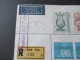 Österreich 1970 FDC Flugpost Air Mail Wien - Leverkusen Mit Zollaufkleber Und Violetter Stp. Ra1 Postamt 567 Opladen - Lettres & Documents