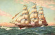 Bateau - Cpa Illustrateur Duncan GLEASON - Voilier 3 Mâts Goélette - Segelboote