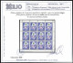 1953 ESPERANTO SHEET OF 12 PIECES. THE RAREST ITEM OF VUJA - STT. MNH, Certified - Correo Aéreo