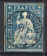 SUISSE Ca.1857-62:  Le ZNr. 23G2.01 B Obl. CAD "Entlebuch", 4 M. Blanches, TB Var. "La Comète", Forte Cote - Used Stamps