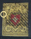SUISSE Ca.1850:  Le ZNr. 16II Obl. Grille - 1843-1852 Timbres Cantonaux Et  Fédéraux