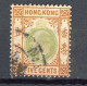 H-K  Yv. N° 65 ; SG N° 65 Fil CA (o) 5c Orange Et Vert Edouard VII Cote 7 Euro BE  2 Scans - Gebruikt