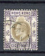 H-K  Yv. N° 82 ; SG N° 81 Fil CA Mult (o) 8c Violet Et Gris Edouard VII Cote 3 Euro BE  2 Scans - Oblitérés