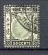 H-K  Yv. N° 87 ; SG N°84 Fil CA Mult (o) 30c Noir Et Vert Edouard VII Cote 18 Euro BE  2 Scans - Gebraucht