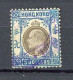 H-K  Yv. N° 92 ; SG N°88 Fil CA Mult (o) 3d Bleu Et Gris Edouard VII Cote 200 Euro BE  2 Scans - Oblitérés