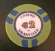 Jeton De Jeu De 2 Euro "Casino De Granville - €2" Manche - Normandie - Casino