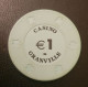 Jeton De Jeu De 1 Euro "Casino De Granville - €1" Manche - Normandie - Casino