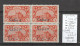 Cilicie - Yvert 55d** - Bloc De 4 - Double Surcharge Tenant à Normal - SIGNE CALVES - Unused Stamps