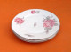 3 Assiettes Plates  Porcelaine Blanche à Décor De Roses - Borden