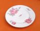 3 Assiettes Plates  Porcelaine Blanche à Décor De Roses - Plates