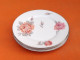 Delcampe - 3 Assiettes Plates  Porcelaine Blanche à Décor De Roses - Platos