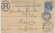 GB 1900 QV Mixed Postage On Uprated Postal Stationery Registered Env CDS 23mm CREEK-St. / SOHO-SO.W. (LONDON) To BERNE, - Cartas & Documentos