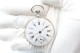 Watches : POCKET WATCH SOLID SILVER CR & CIE 24 HOURS Wide Dial Open Face 1880-900's - Original - Running - Relojes De Bolsillo