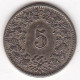 Suisse. 5 Rappen 1873 B, En Billon , KM# 5 - 5 Rappen