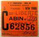 Paquebot Liberté Cie Générale Transatlantique French Line Paris New York Ticket De Bagage Baggage Check Cabine 819 - Other & Unclassified