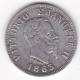 Italie, 50 Centesimi 1863 N Naples , Vittorio Emanuel II , En Argent, - 1861-1878 : Vittoro Emanuele II