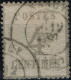 TIMBRE ALSACE LORRAINE 4c GRIS N° 3 OBLITERE PAR RARE CACHET FRANCAIS DE NANCY - Oblitérés