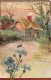 ARTS - Tableau - Ferme Et Paysage -  Chien Courant Vers Son Maître - Relief - Carte Postale Ancienne - Malerei & Gemälde