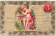 ANGES - Un Ange Près D'un Piano - Dentelle Noire - Colorisé - Illustration - Carte Postale Ancienne - Anges