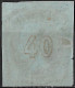 GREECE 1872-76  Large Hermes Meshed Paper Issue 40 L Bistre On Blue Vl. 56 F - Oblitérés