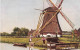 ARCHITECTURE BATIMENTS - Moulin à Vent - Barques - Paysage - Carte Postale Ancienne - Windmills