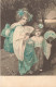 FANTAISIE - Femme - Femme Et Sa Fille Caucasiennes Déguisées En Japonaises - Kimono - Carte Postale Ancienne - Frauen