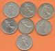 5 FRANCS  1960 +1961 +1962 +1963 +1964 + 1965 + 1966  ARGENT - 5 Francs